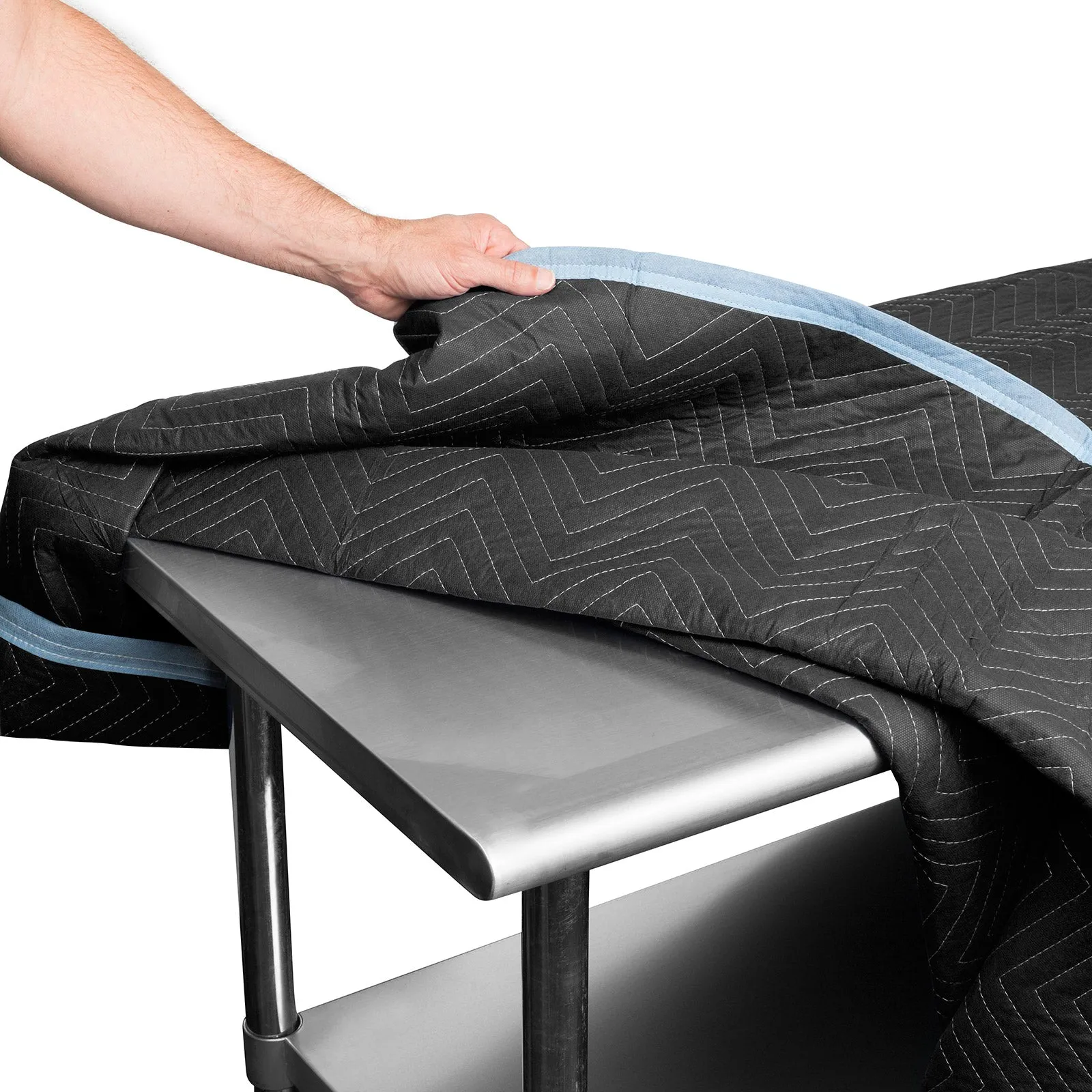 10-Pack, 80"x72" Thick Moving & Packing Blankets - Black by Sure-Max