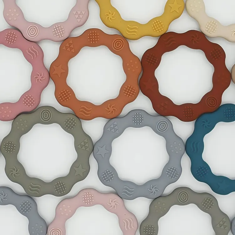 Baby Silicone Teethers Toy Ring