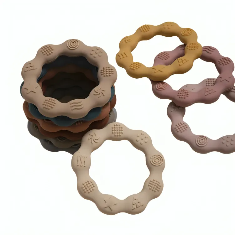 Baby Silicone Teethers Toy Ring