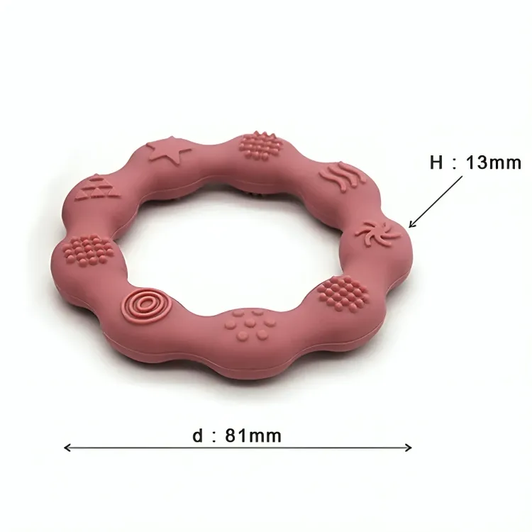 Baby Silicone Teethers Toy Ring
