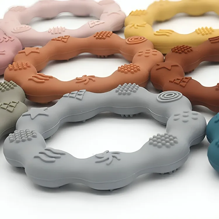 Baby Silicone Teethers Toy Ring