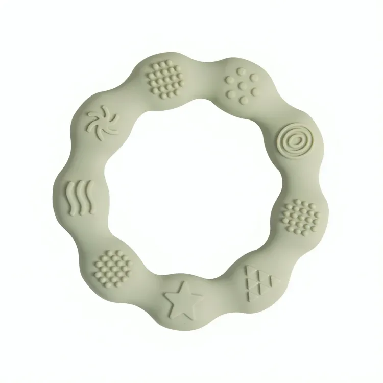 Baby Silicone Teethers Toy Ring