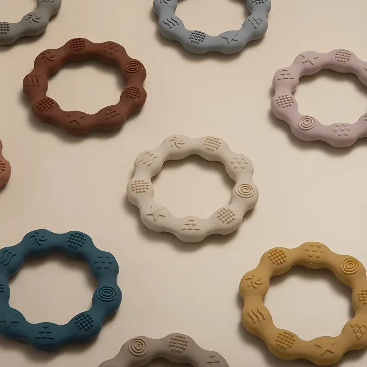 Baby Silicone Teethers Toy Ring
