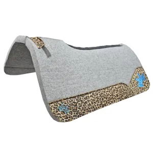 Best Ever 1" Kush Pad with Leopard Wear Leathers and Turquoise Crown- 30"x30"