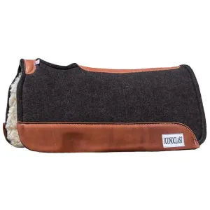 Black Iconoclast Saddle Pad with Fleece Bottom