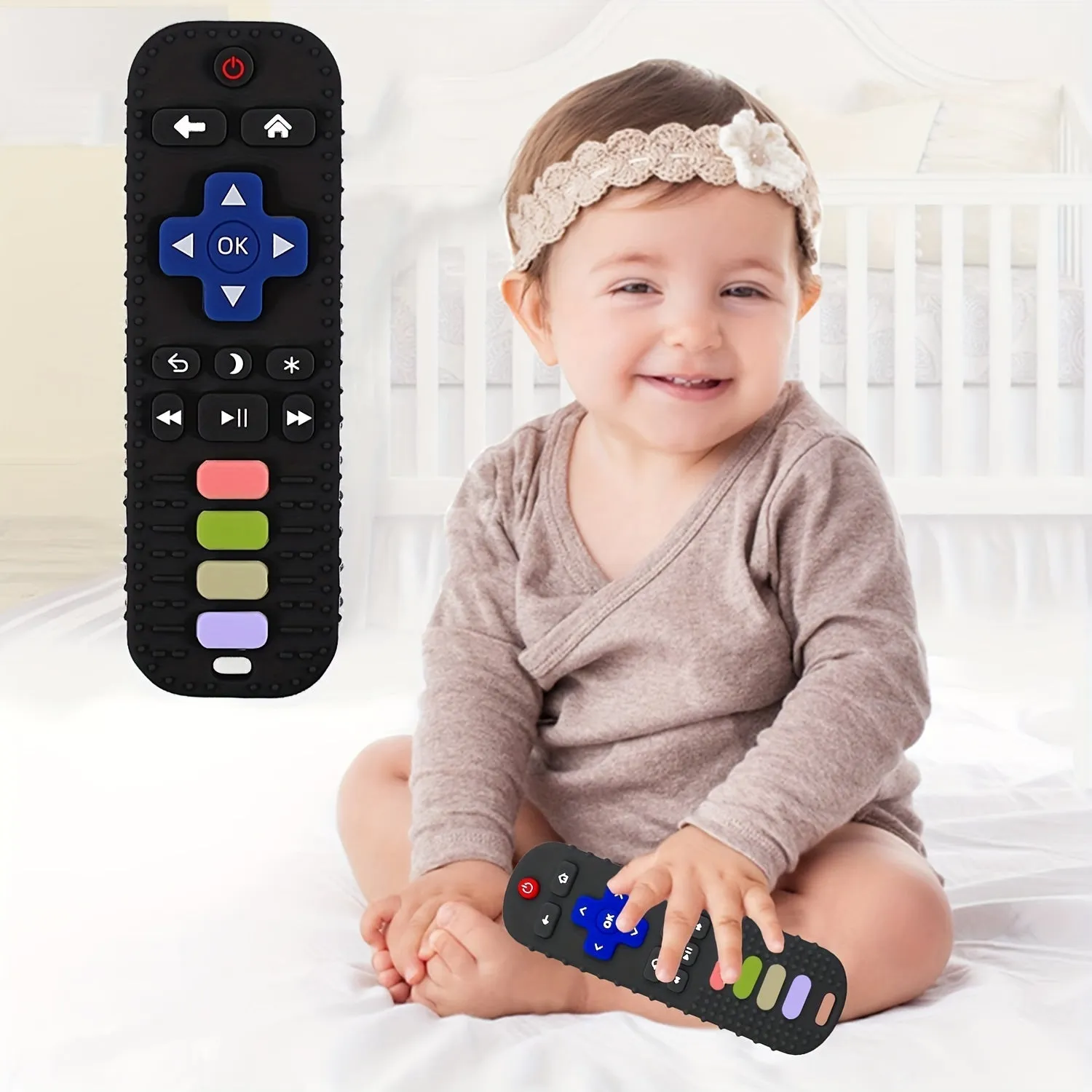 BPAFree Silicone Teether Toy Cute Remote Control Shape 612 Months