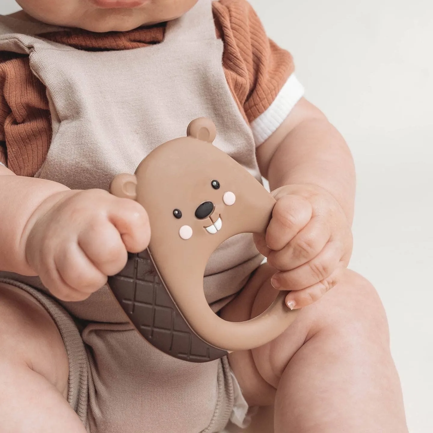 Brown Beaver Teether