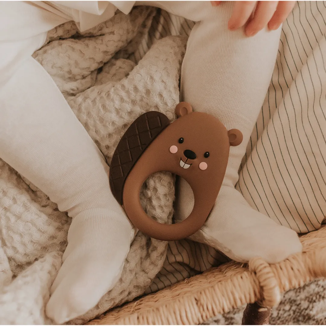 Brown Beaver Teether
