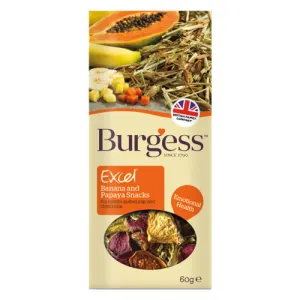 Burgess Excel Snacks Banana & Papaya 60g