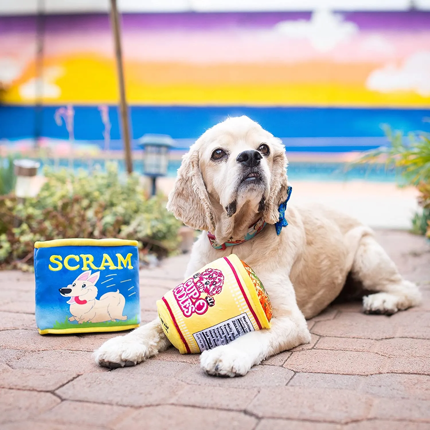 Can of Scram Plush Dog Toy