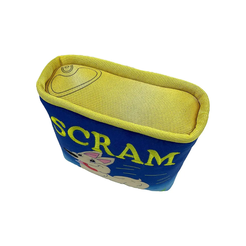 Can of Scram Plush Dog Toy