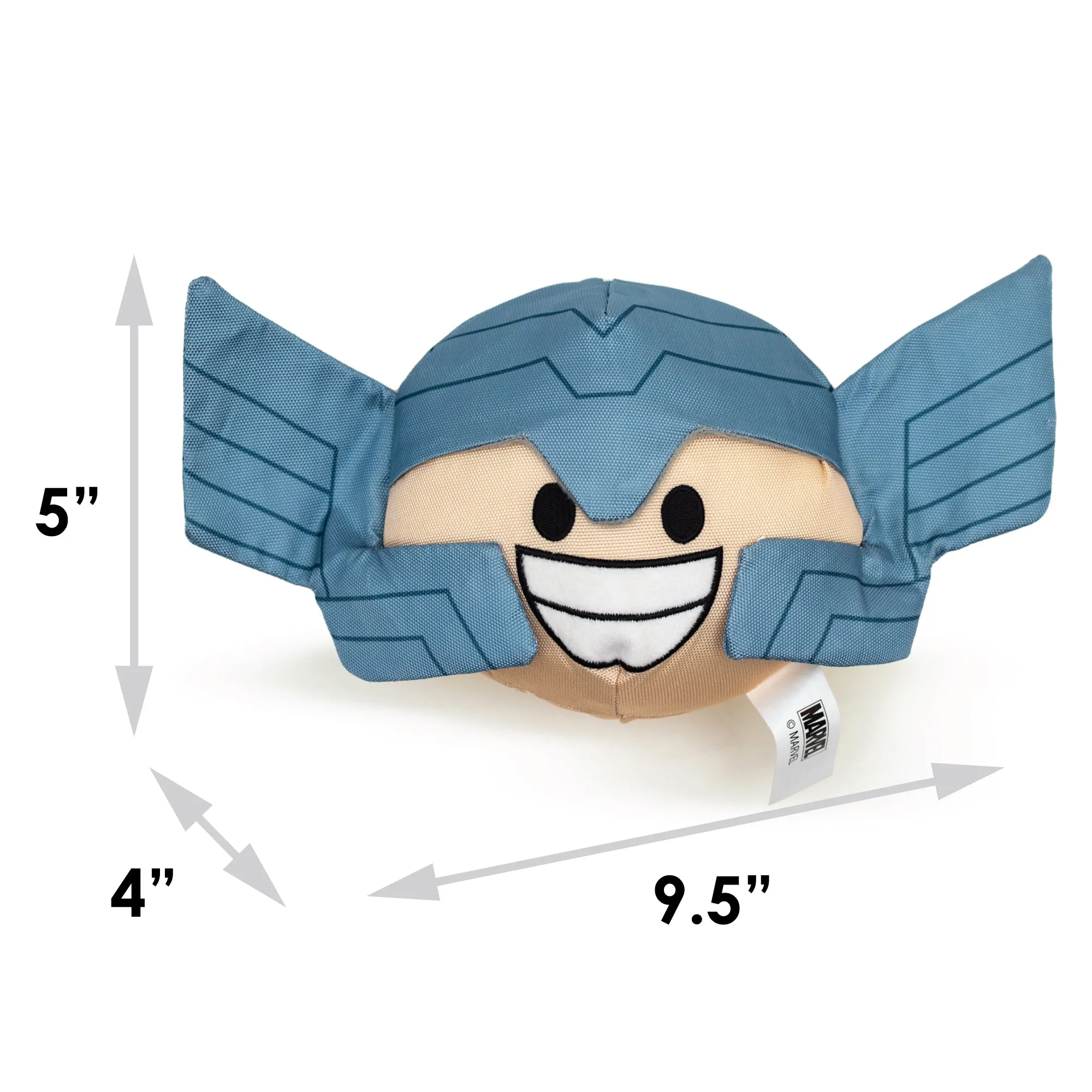 Dog Toy Squeaker Plush - Thor Smiling Face Round by Buckle-Down