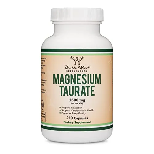 Double Wood Supplements Magnesium Taurate Supplement 210 Vegan Capsules