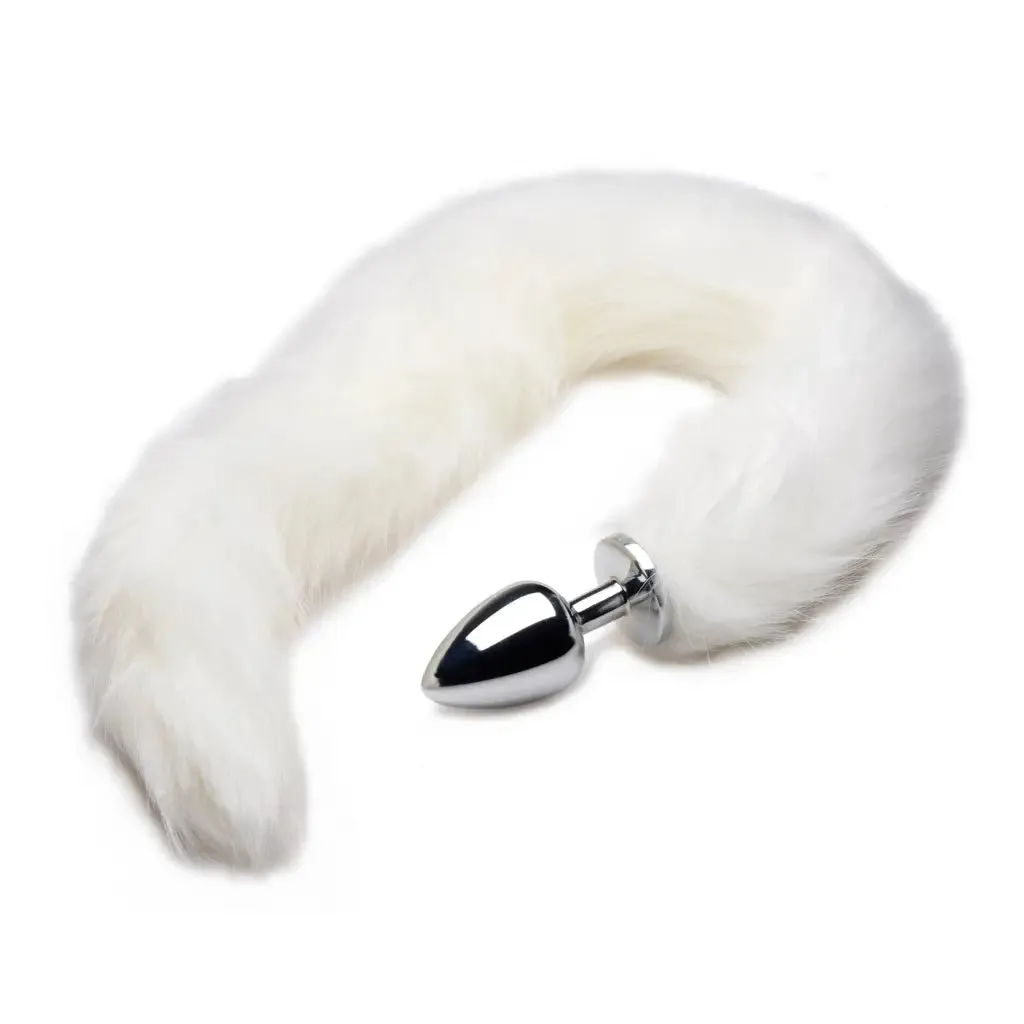 Extra Long Mink Tail Metal Anal Plug