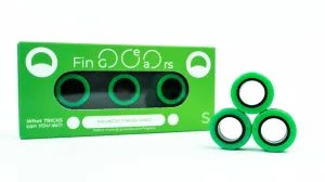 Fingears Magnetic Finger Rings Green/Black Small