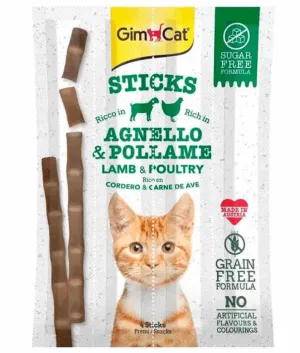 GimCat Sticks Lamb and Chicken Grain Free 4 Sticks