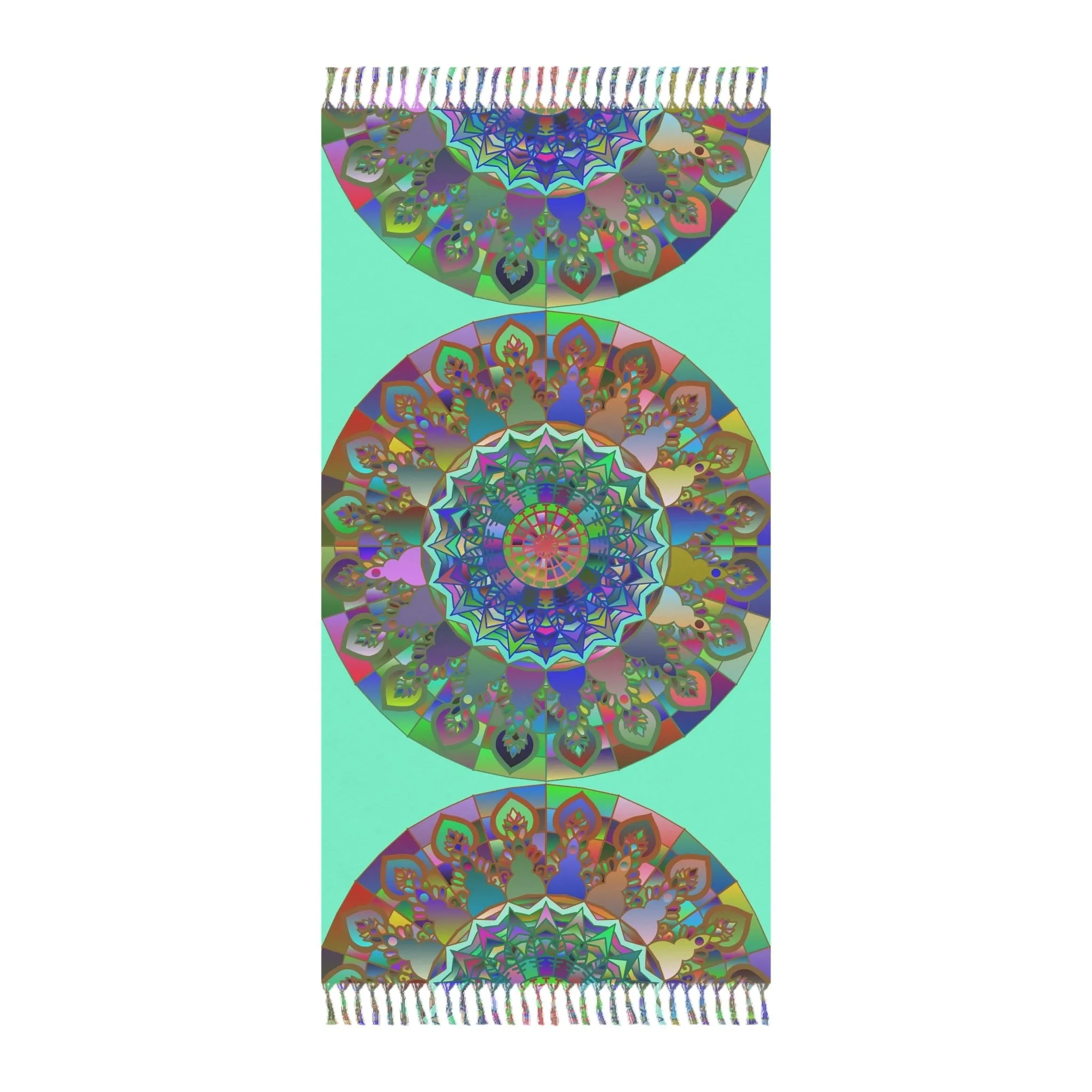 Handmade Mandala Boho Beach Cloth - Aquamarine
