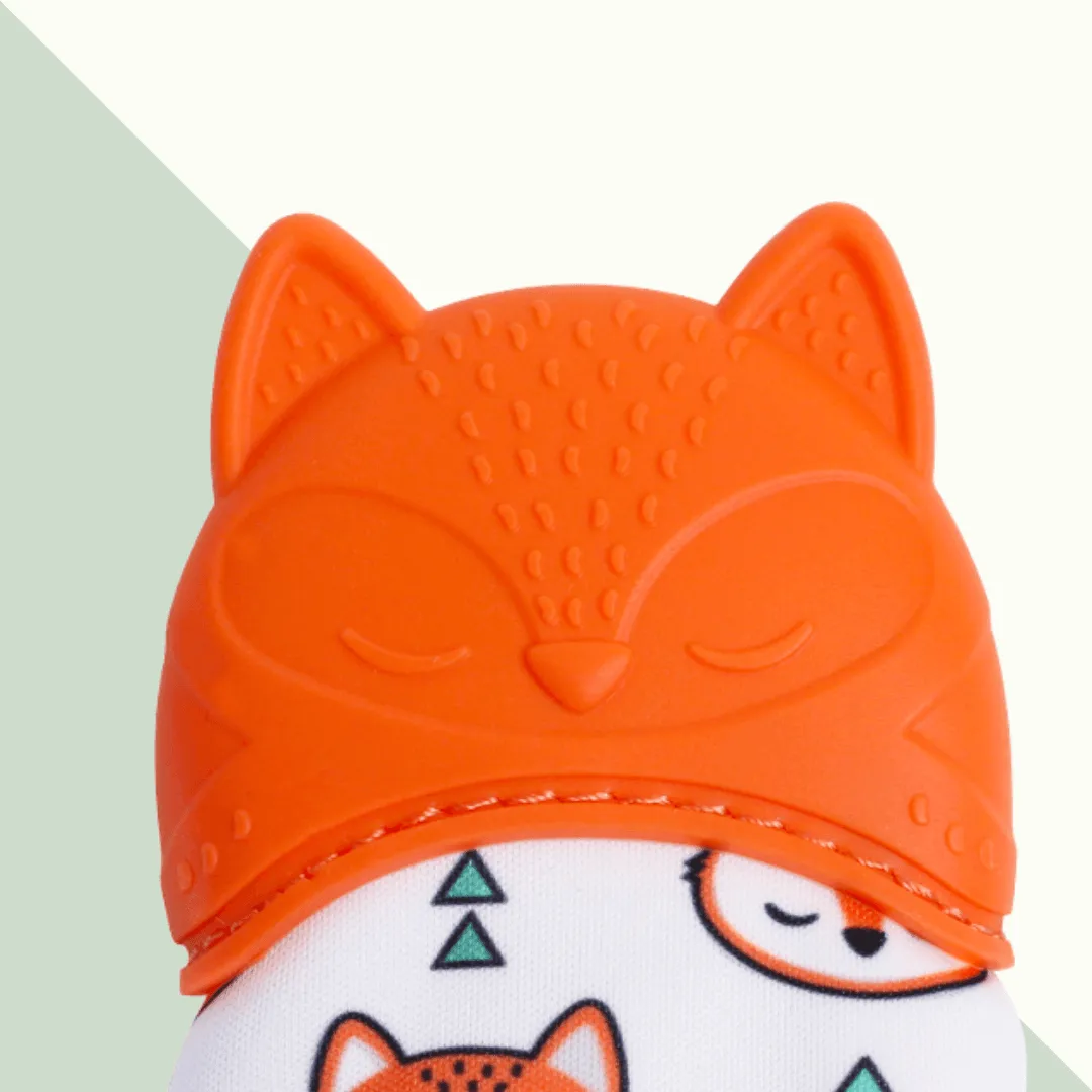 Itzy Mitt™ Silicone Teether Mitt - Fox