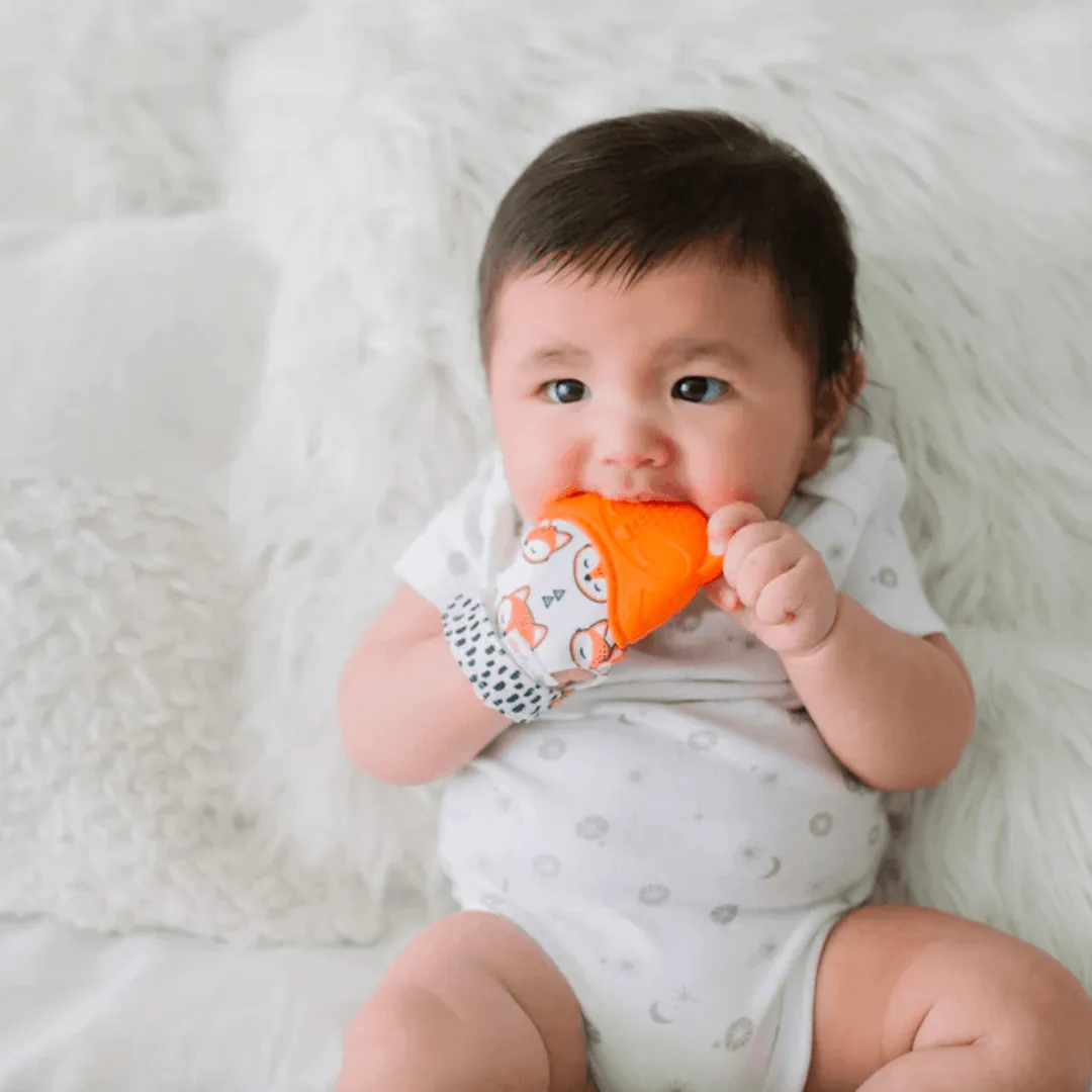 Itzy Mitt™ Silicone Teether Mitt - Fox