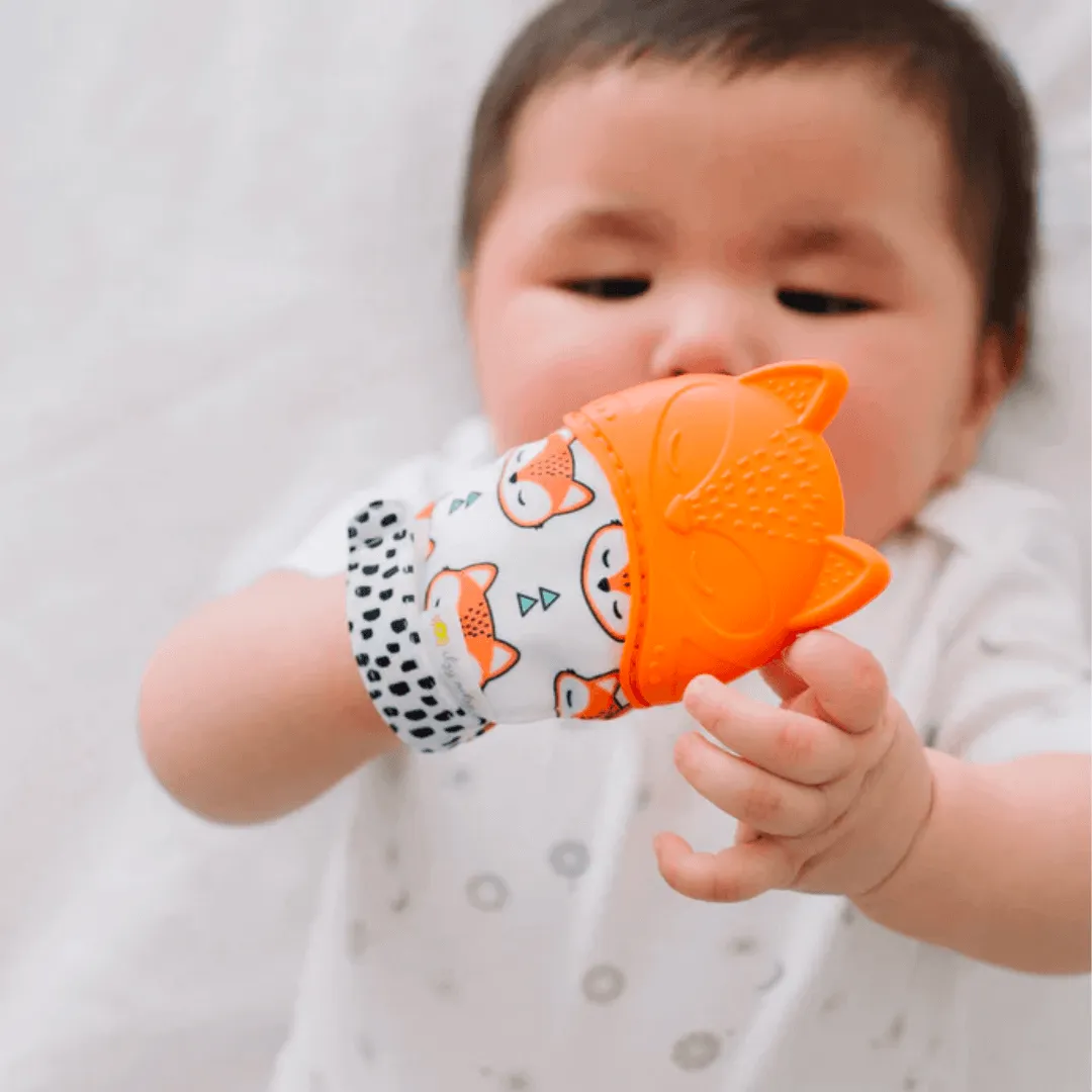 Itzy Mitt™ Silicone Teether Mitt - Fox