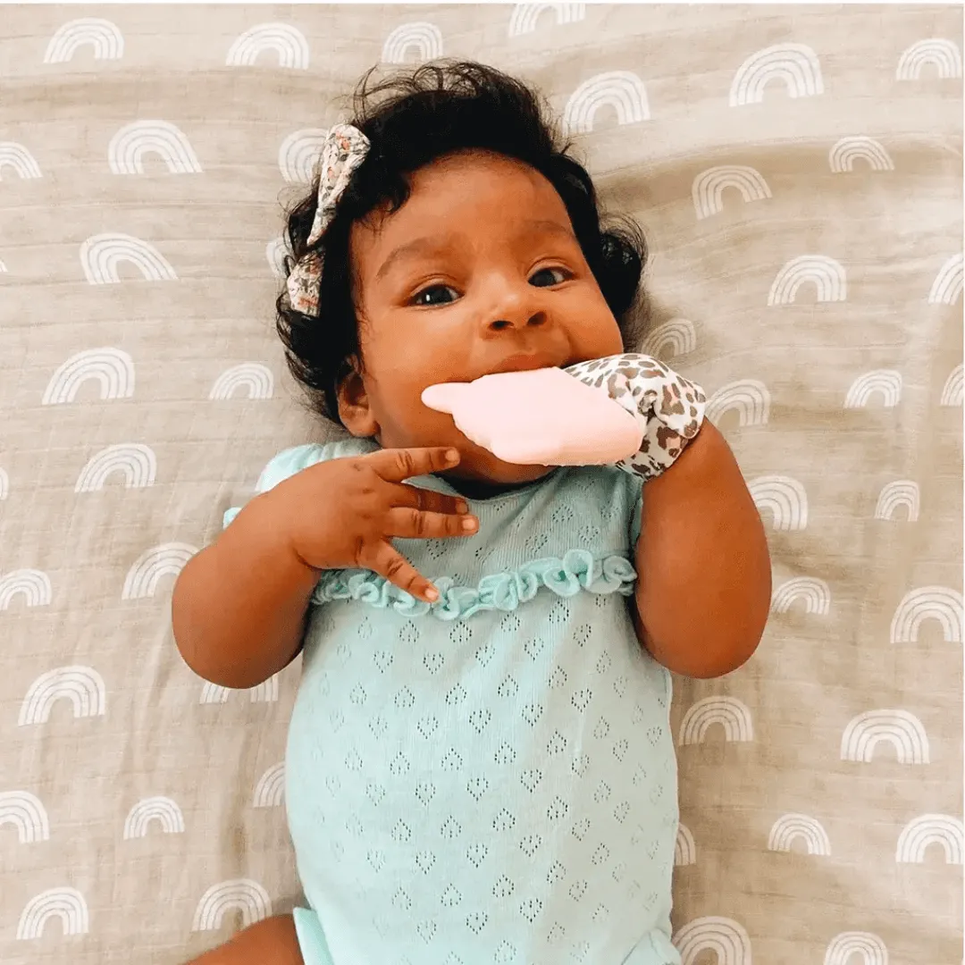 Itzy Mitt™ Silicone Teether Mitt - Leopard