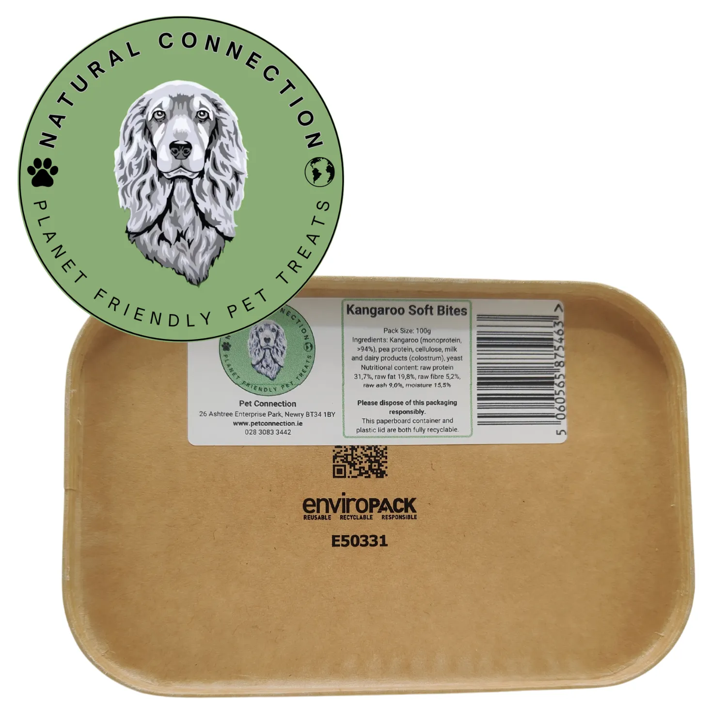 Kangaroo Soft Training Bites | Novel Protein Bitesize Dog Treats by Natural Connection 100g
