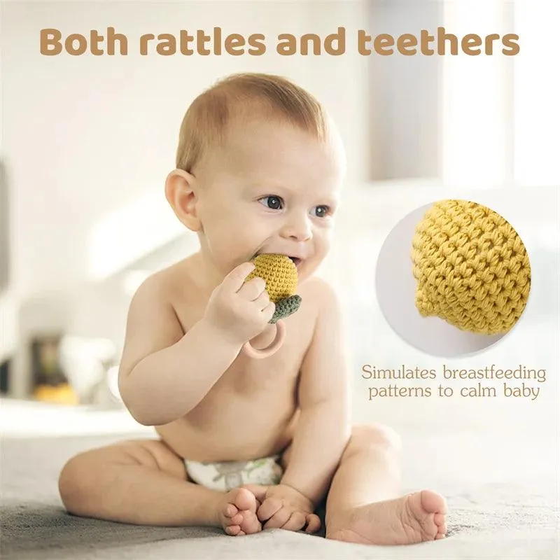 Knitted Rattles & Wooden Teethers