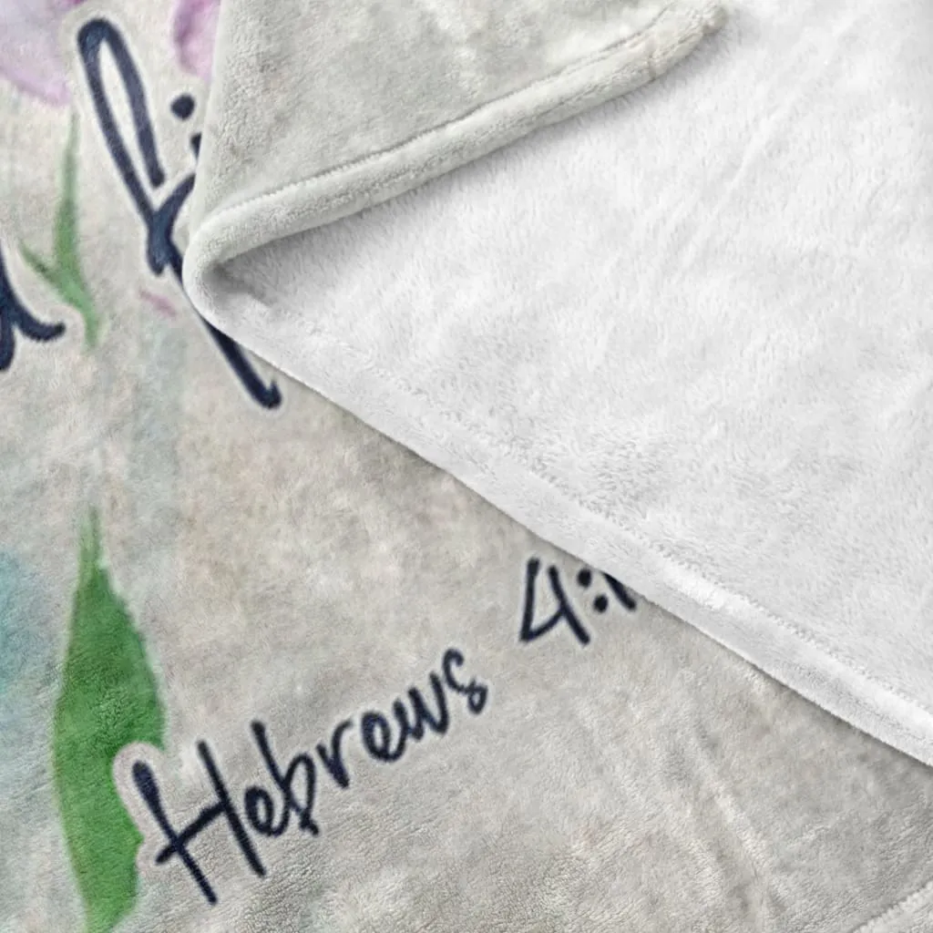 Let Us Therefore Come Boldly Hebrews 416 Fleece Blanket - Christian Blanket - Bible Verse Blanket