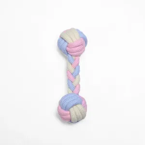 Macaron Ropes Dog Toy - Dumbbell