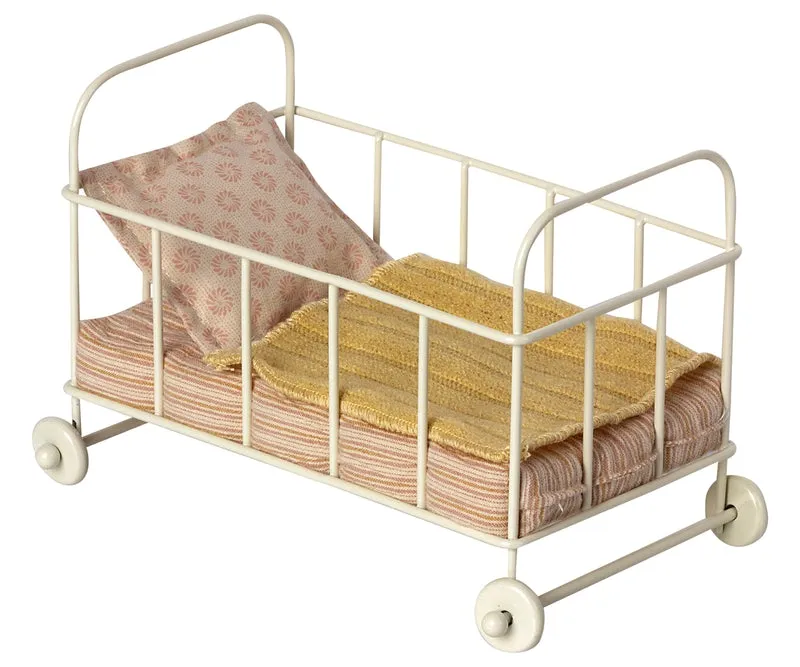 Maileg Micro Cot Bed - Rose