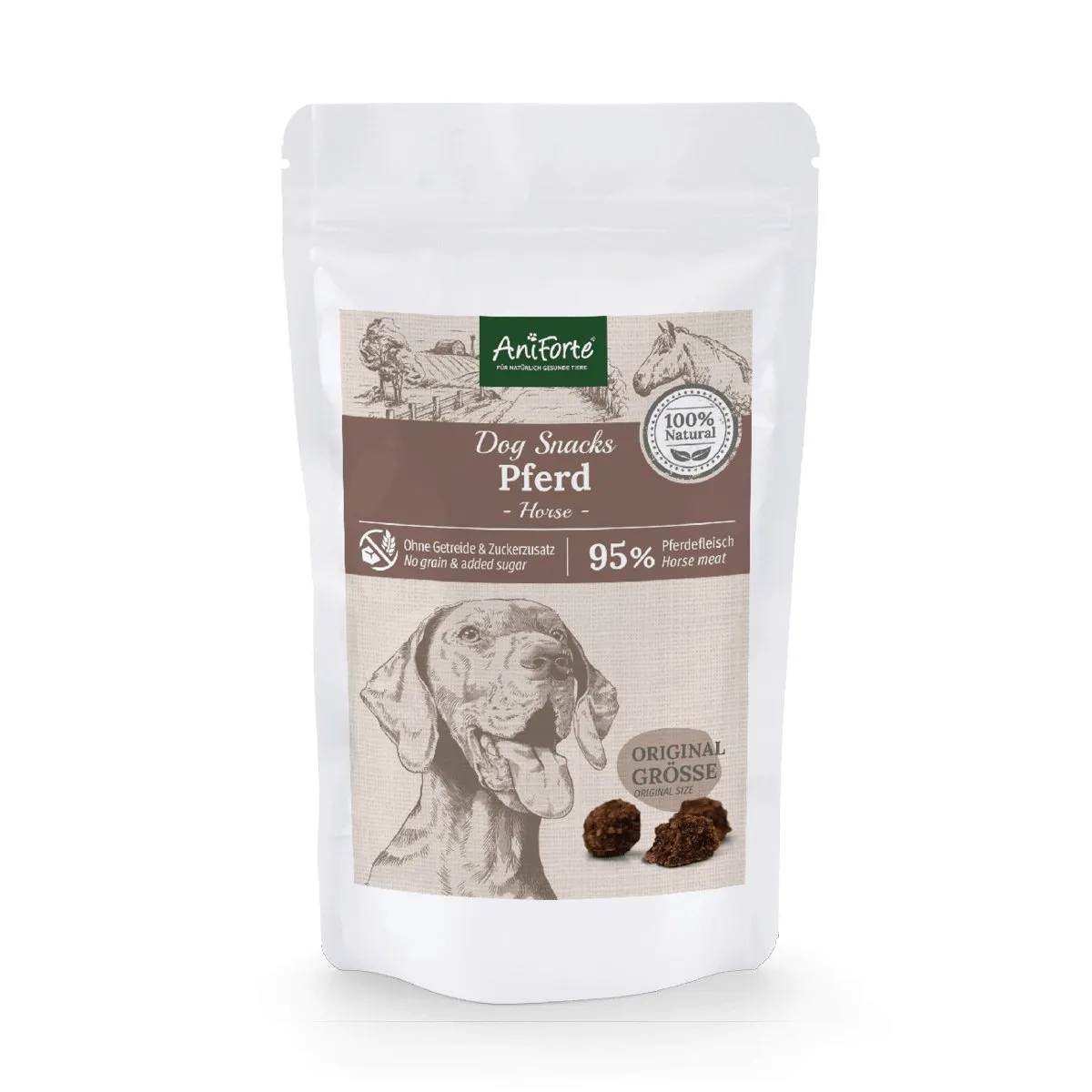 Natural Dog Snacks with Horse - 150g