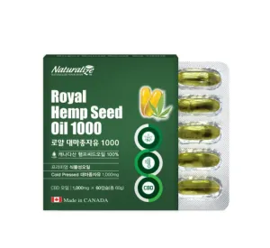 NATURALIZE Royal Hemp Seed Oil 1000 60 Capsules Health Supplements Minerals Vegetable Unsaturated Fatty Acids