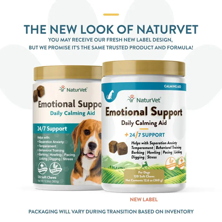 NaturVet Emotional Support Daily Calming Aid 120 soft chews