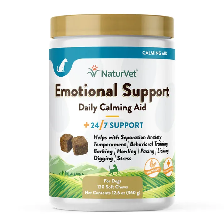 NaturVet Emotional Support Daily Calming Aid 120 soft chews