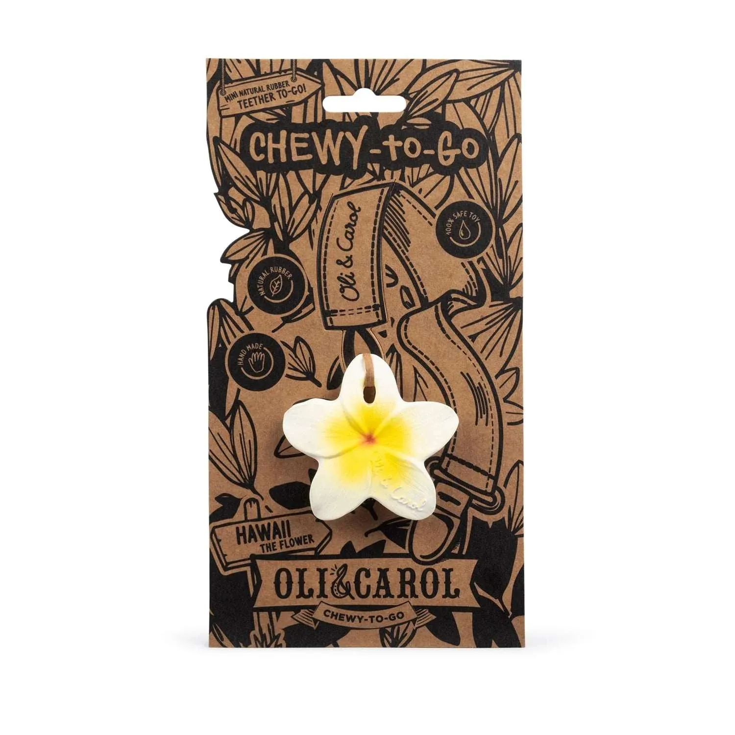 Oil & Carol: Hawai'i the Flower Mini Natural Rubber Teether