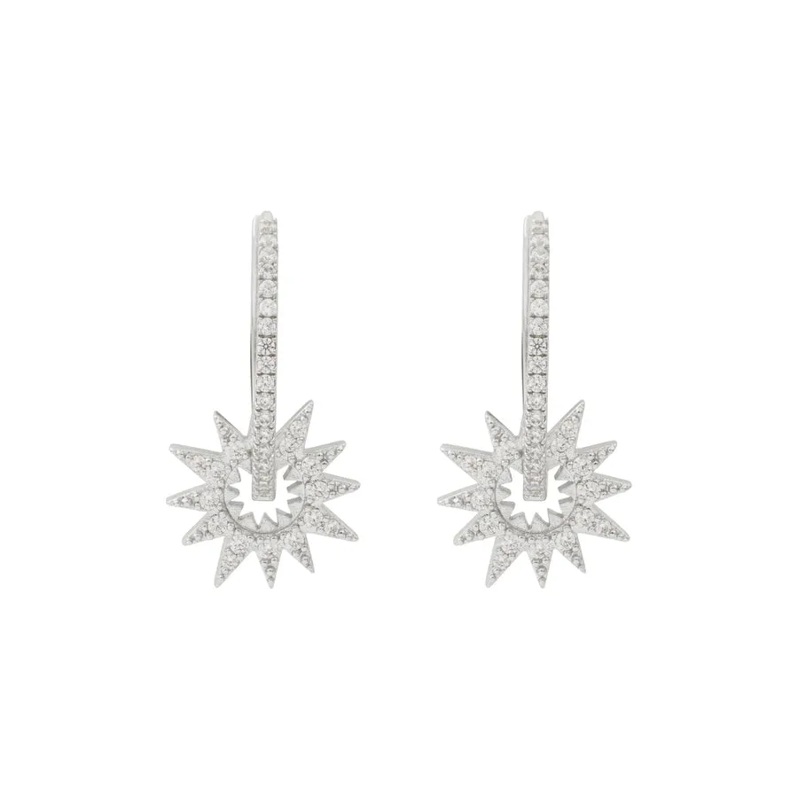 Sunlit Hoop Silver Earrings