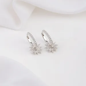 Sunlit Hoop Silver Earrings