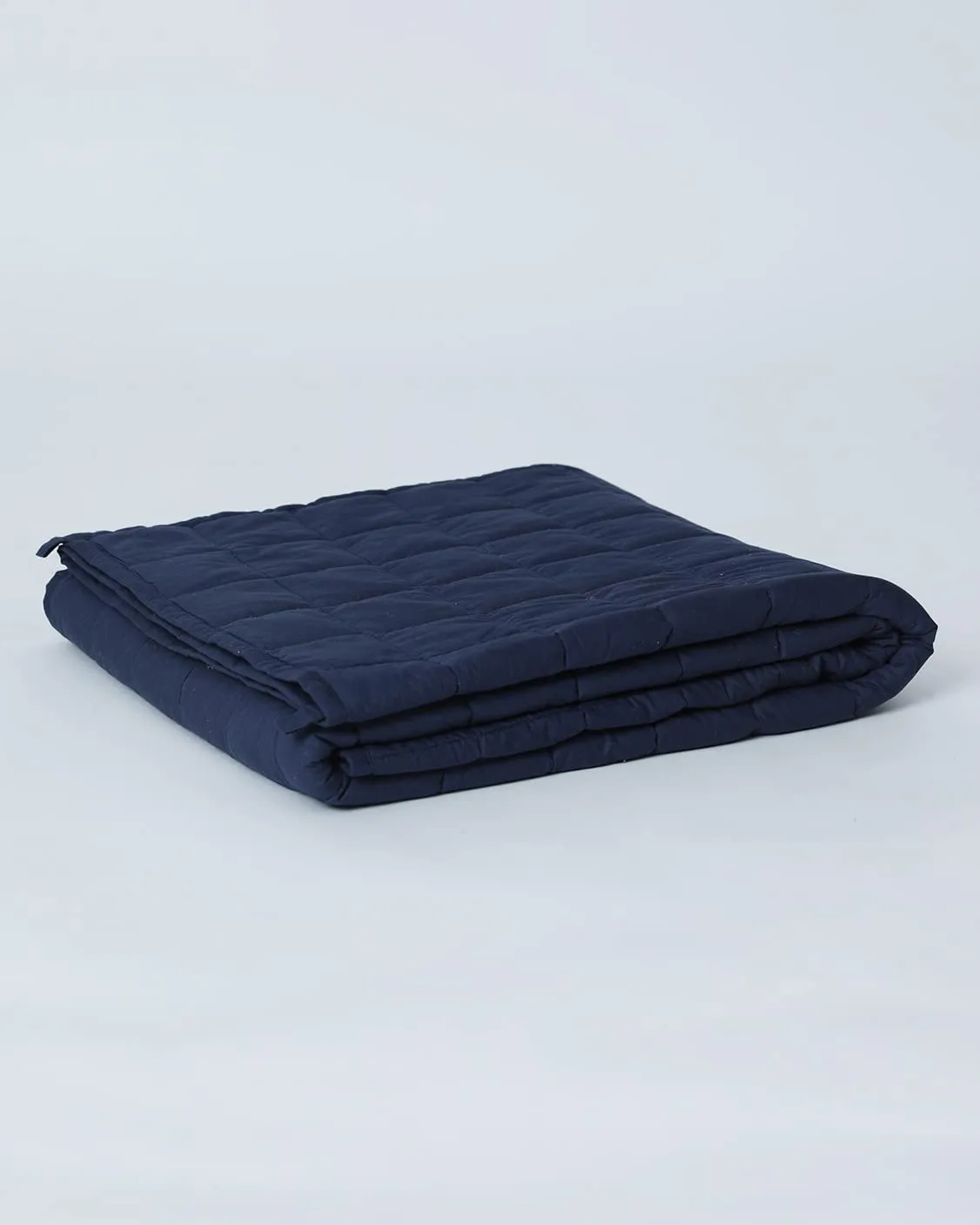 Tucked In | All Season Blanket | Indigo - Cotton Weighted Blanket | Cotton Material Filled with High Density Glass Beads | Anxiety Blanket | Standard Size (50" x 75")