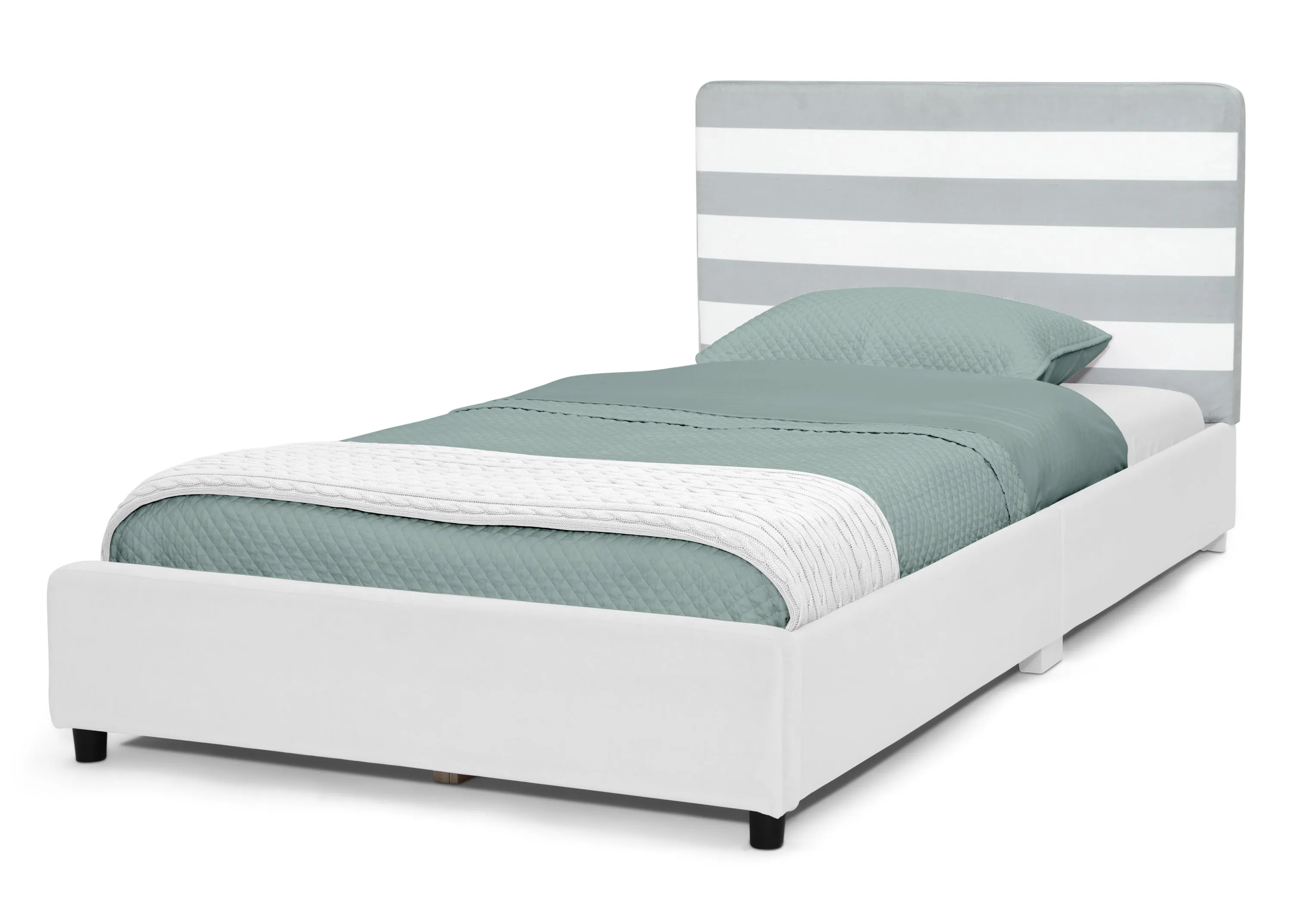 Upholstered Twin Bed with Headboard
