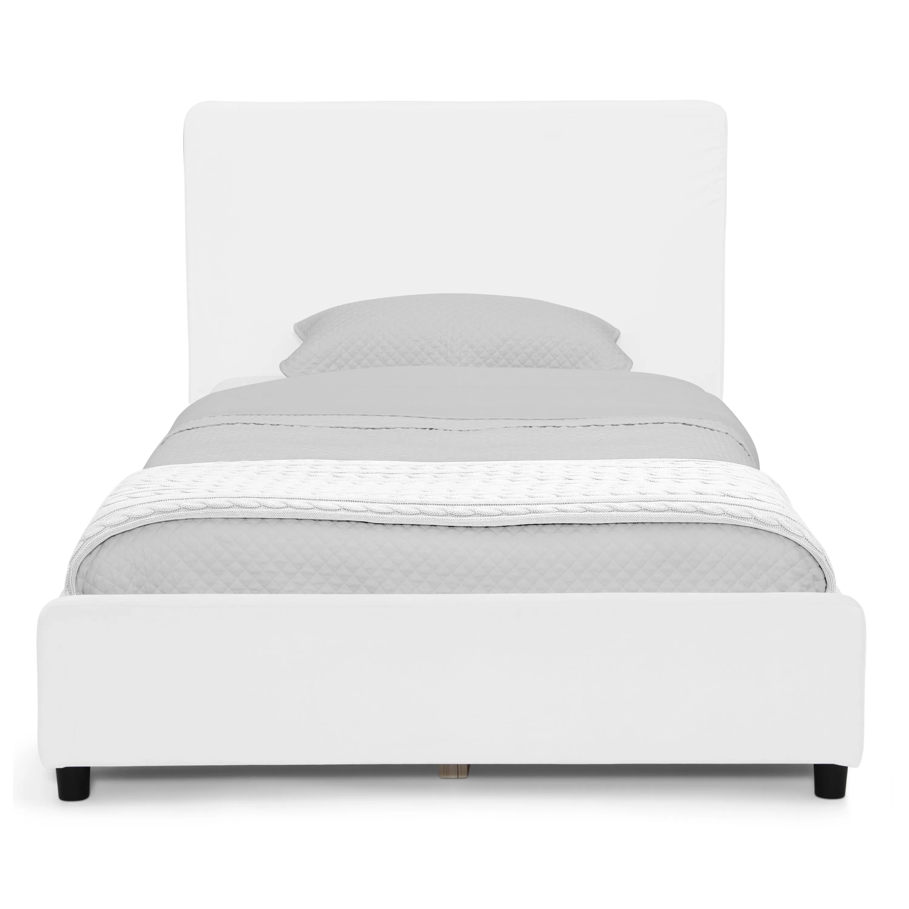 Upholstered Twin Bed with Headboard
