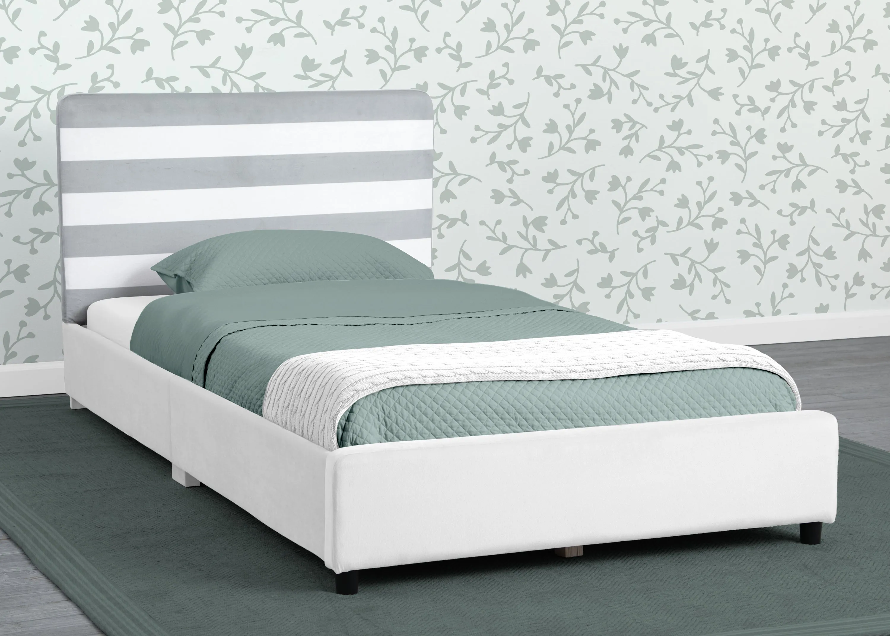 Upholstered Twin Bed with Headboard