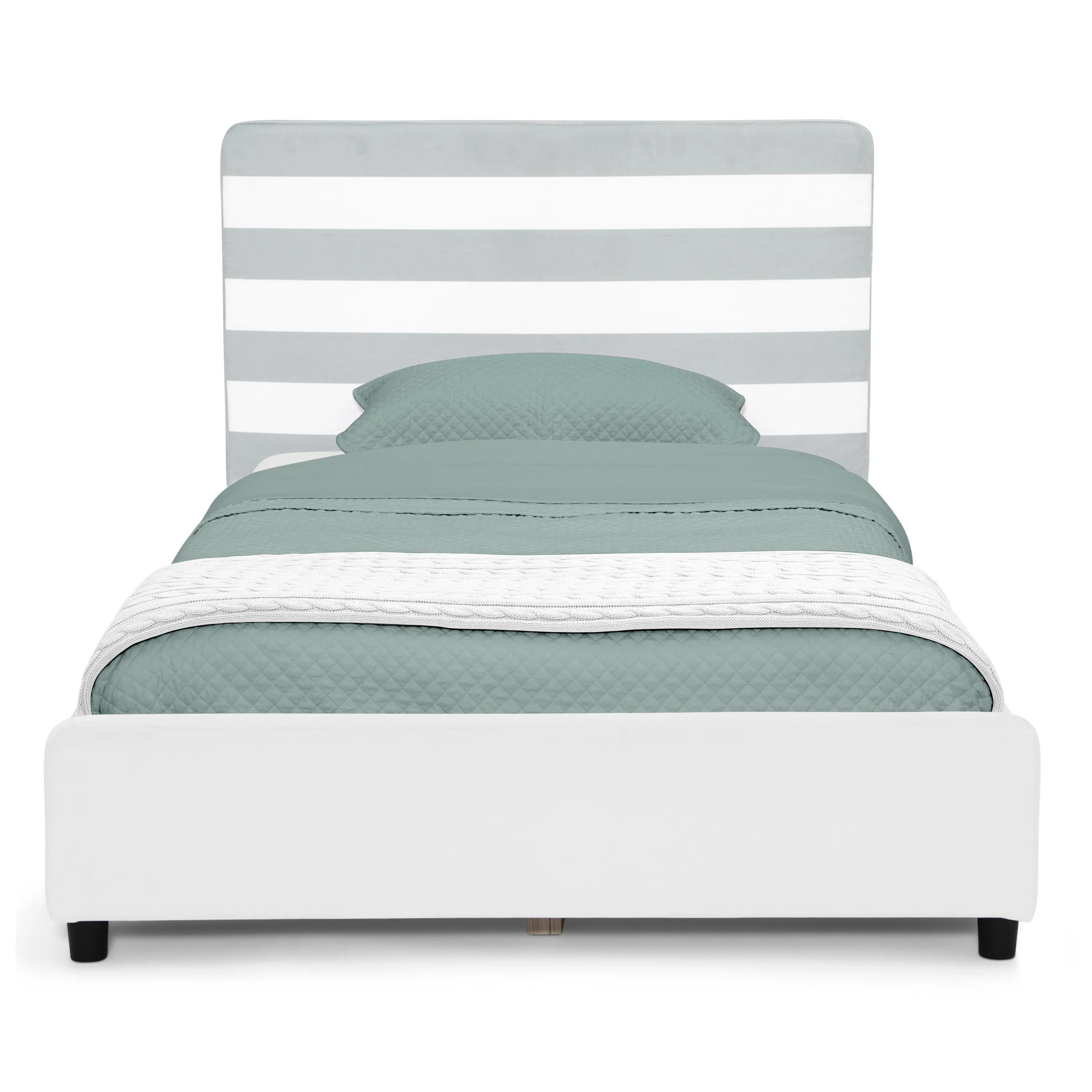 Upholstered Twin Bed with Headboard