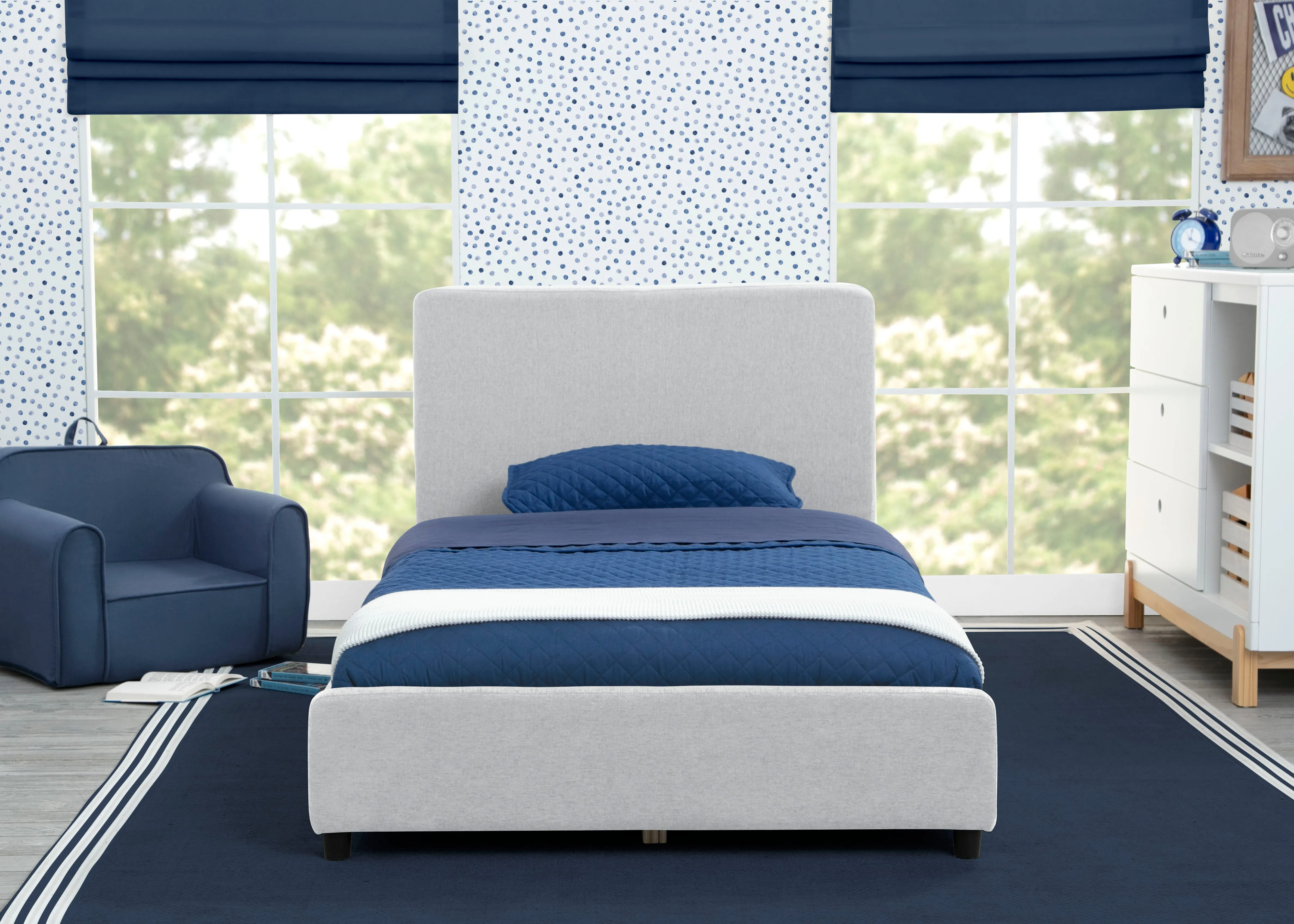 Upholstered Twin Bed with Headboard
