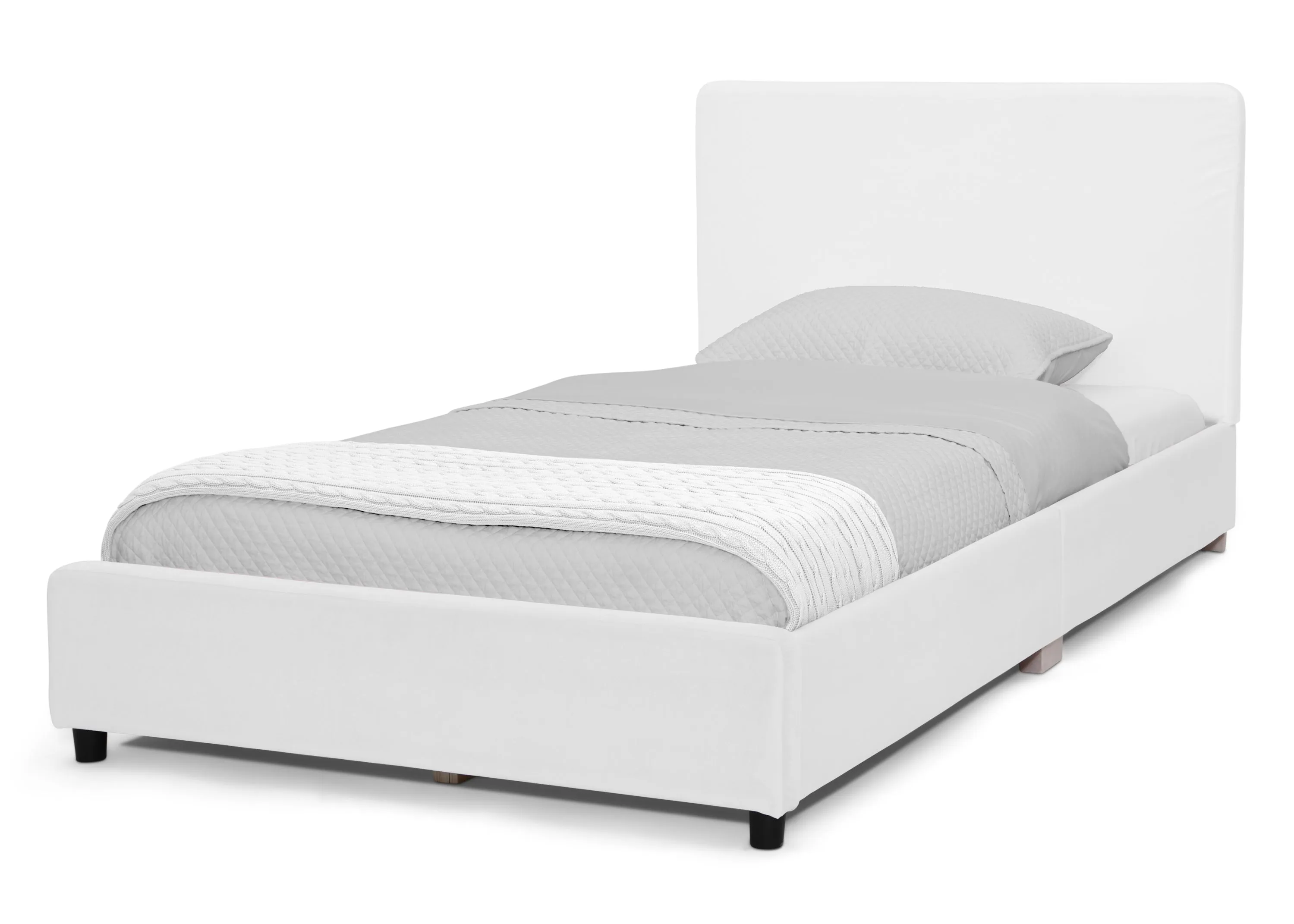 Upholstered Twin Bed with Headboard
