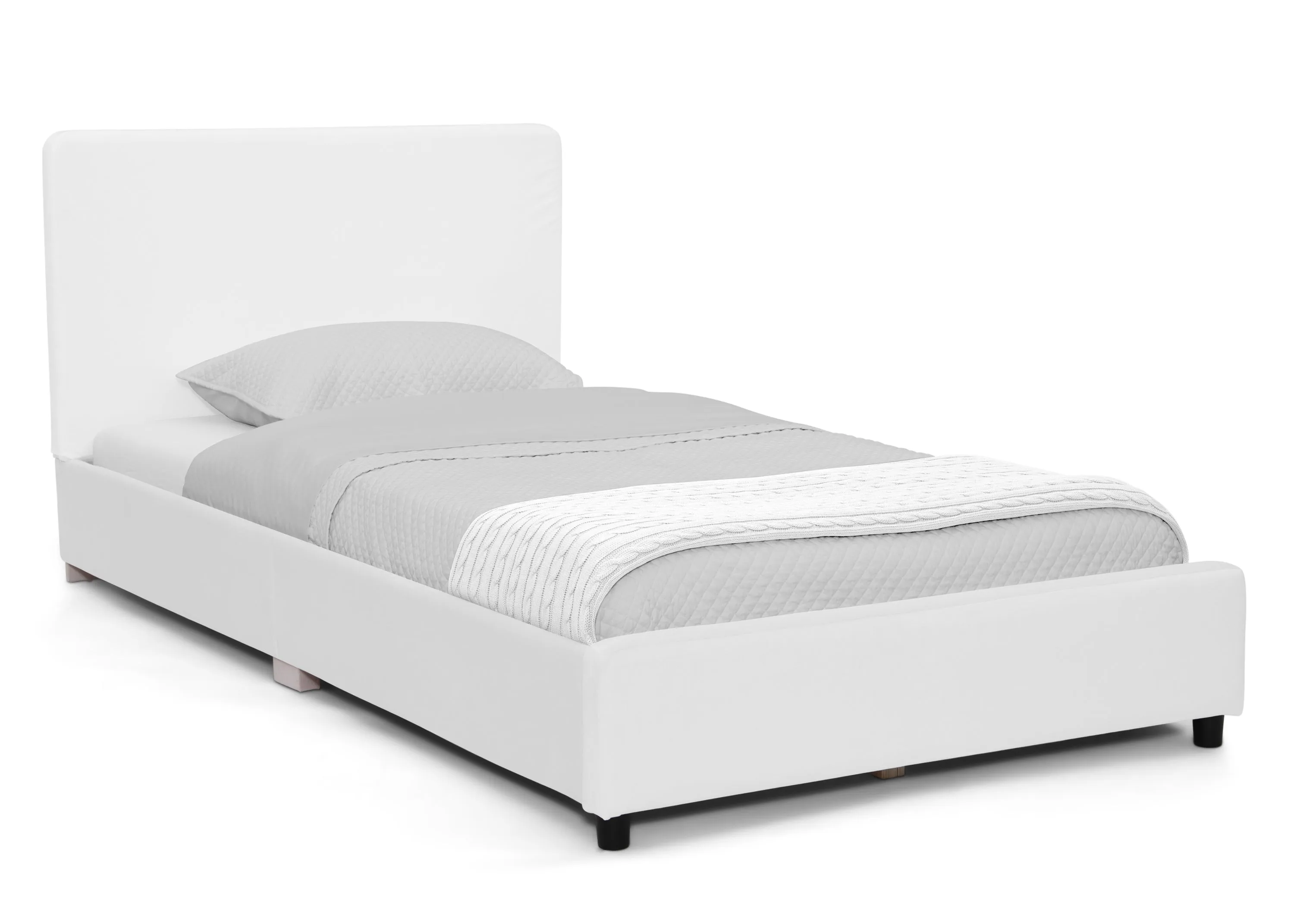 Upholstered Twin Bed with Headboard
