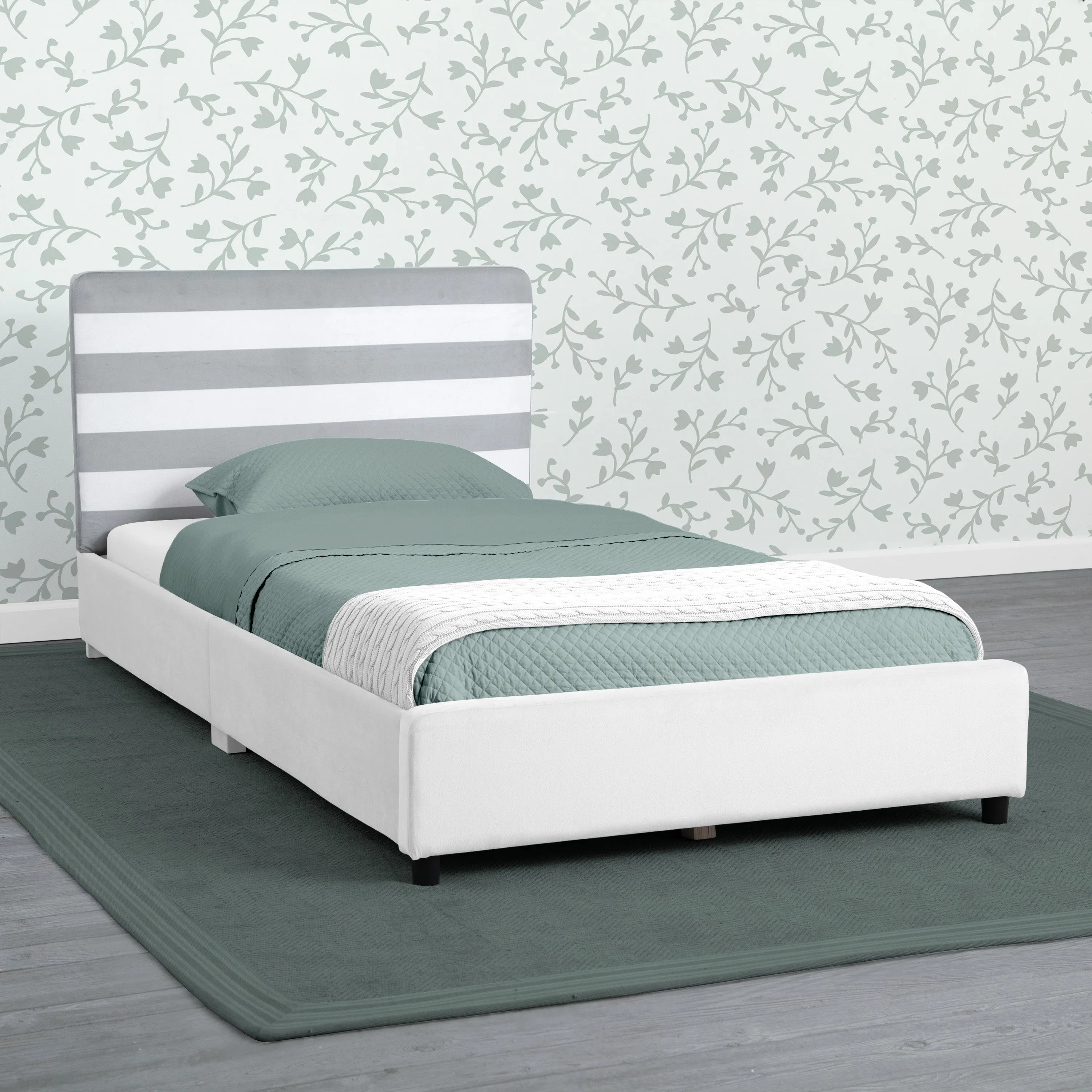 Upholstered Twin Bed with Headboard