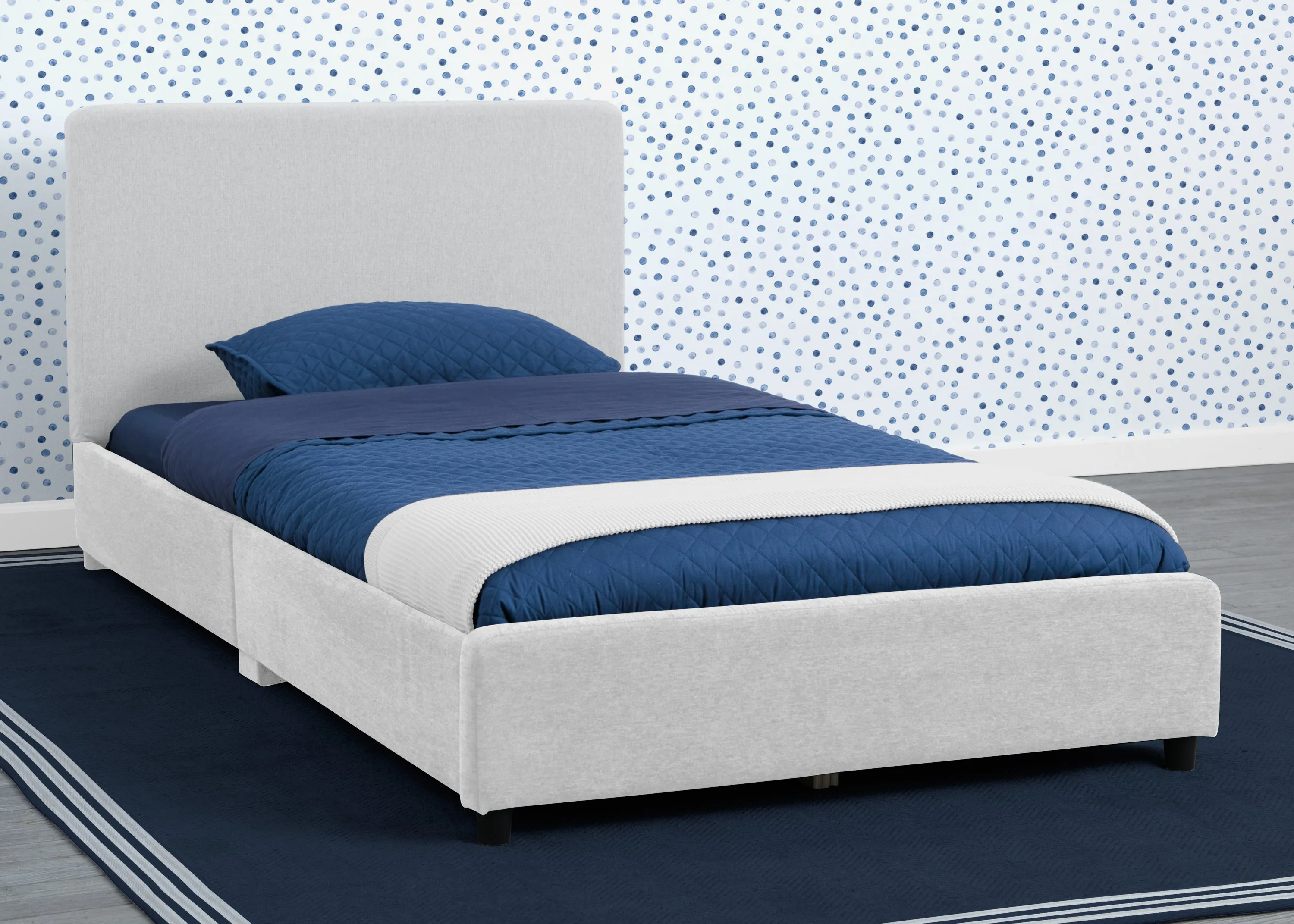 Upholstered Twin Bed with Headboard