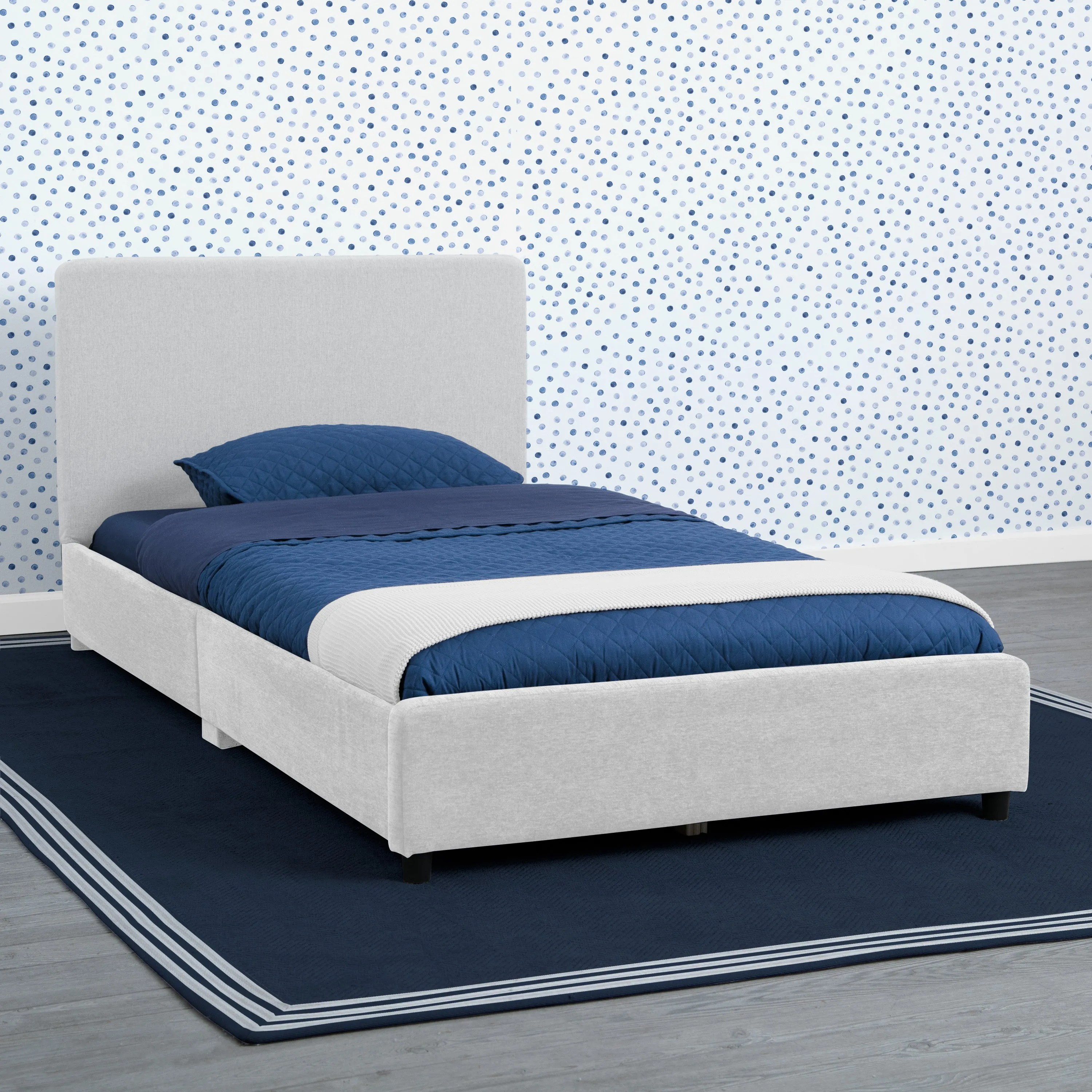 Upholstered Twin Bed with Headboard