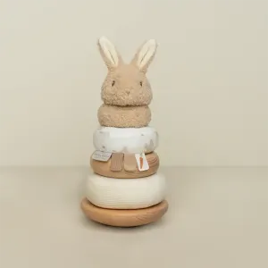 Wooden Rocking Ring Stacking Toy - Baby Bunny